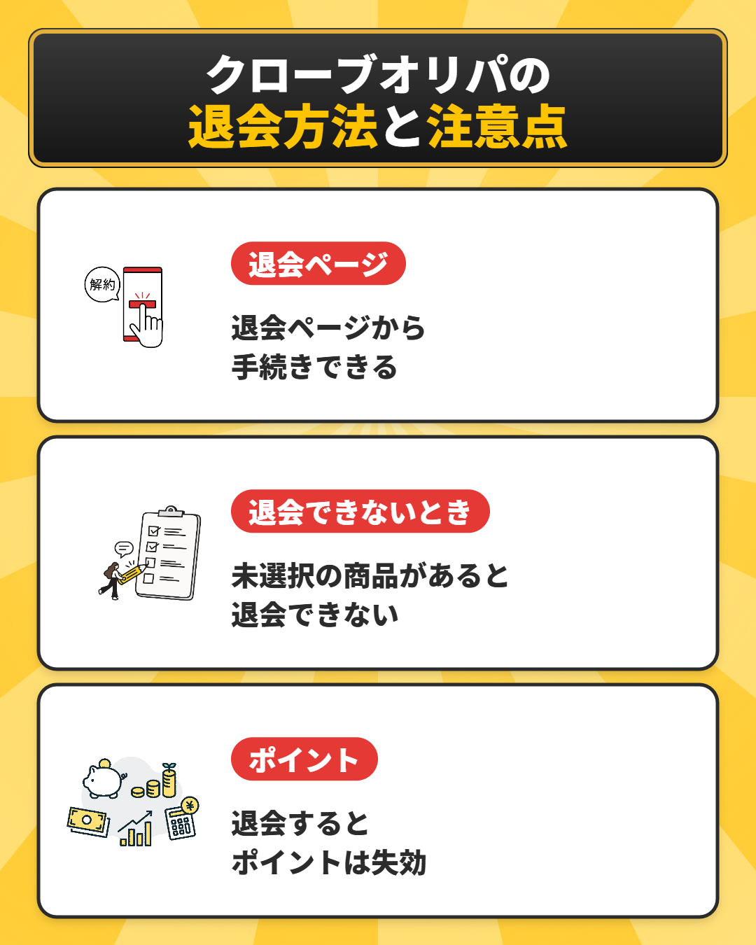 クローブオリパの退会方法と注意点
