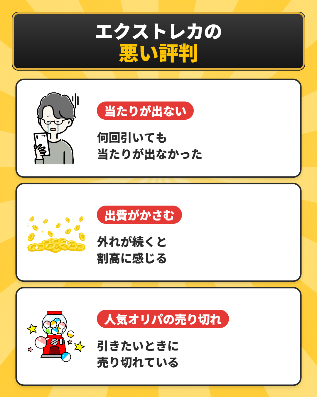 エクストレカの悪い評判の口コミ