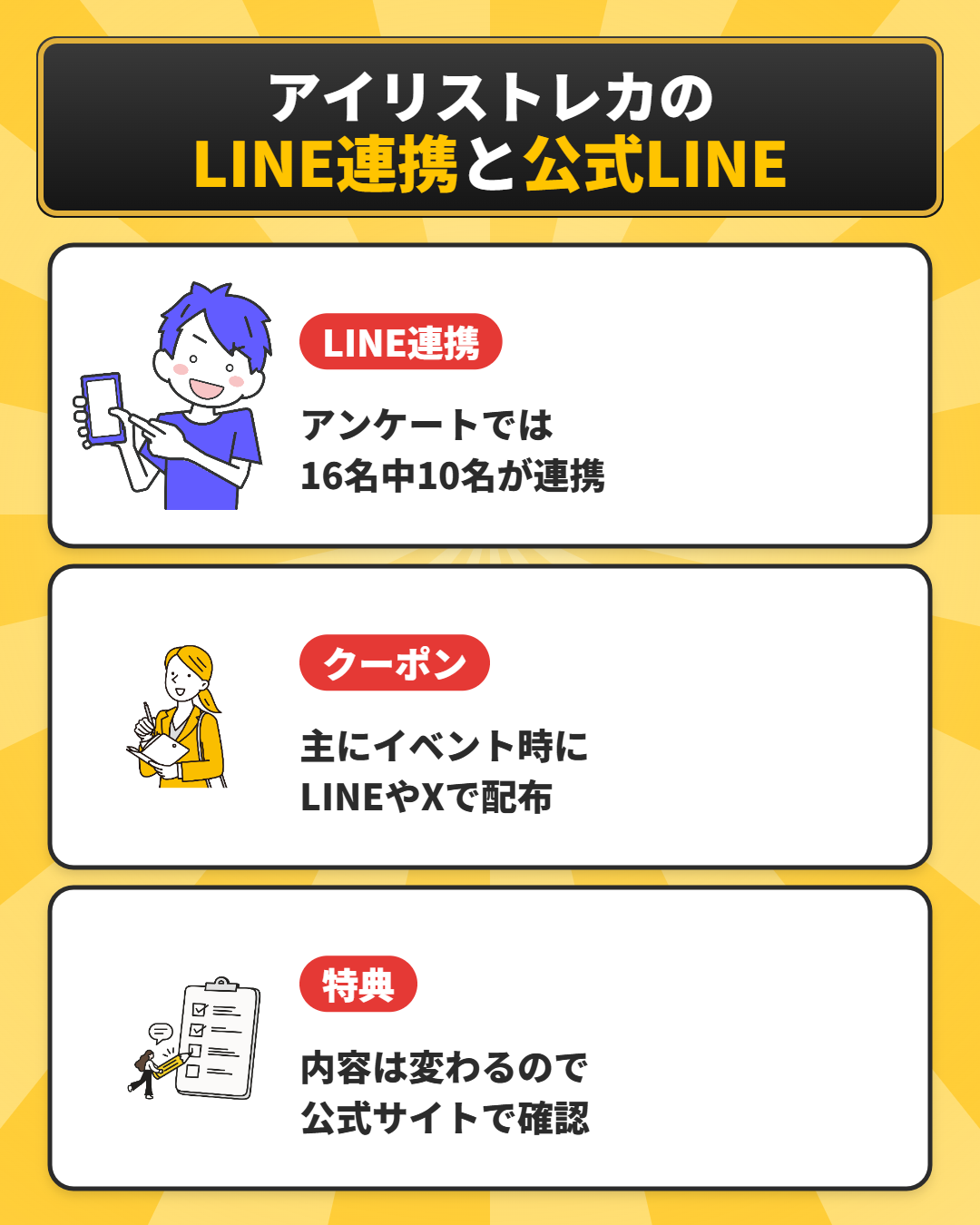 アイリストレカのLINE連携と公式LINE
