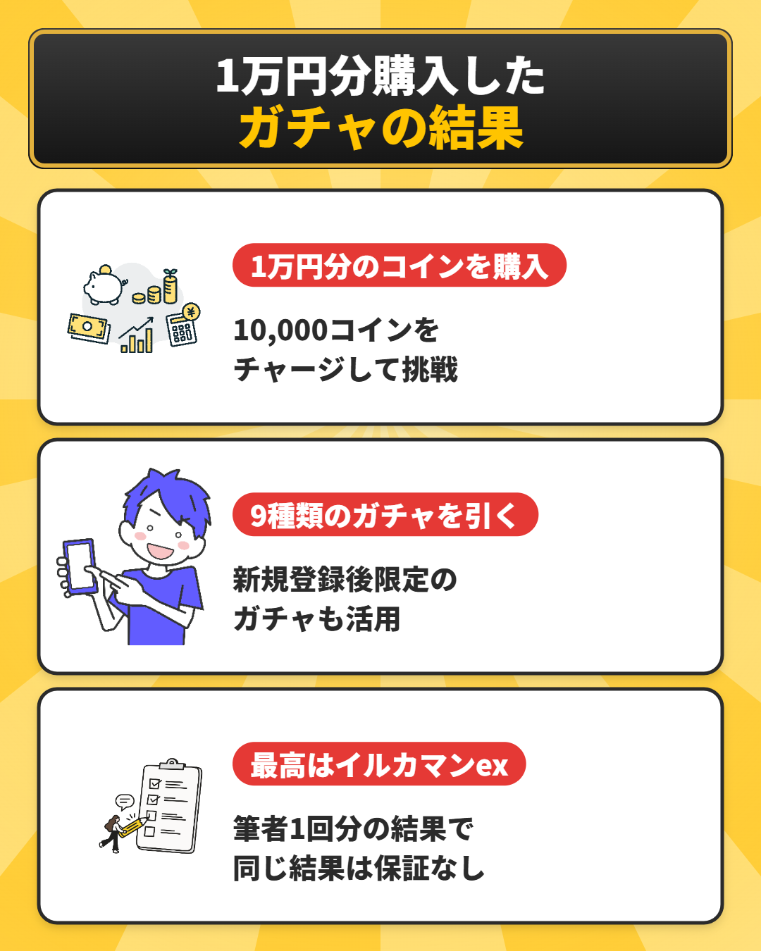 オリパワンで1万円分購入してガチャを回した結果
